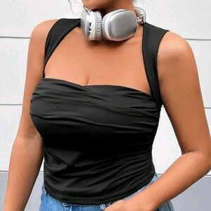 Plus ruched tank top